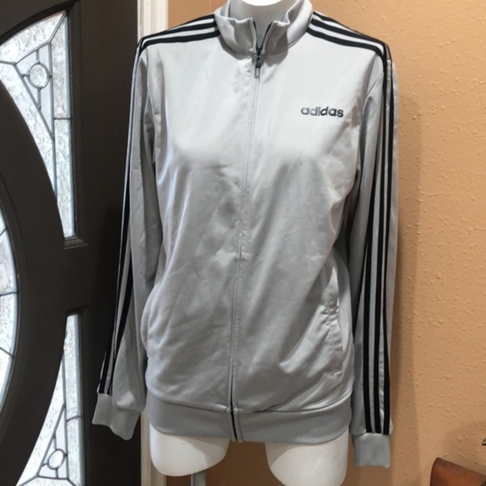 Adidas Gray Full Zip Performance Jacket - image 3
